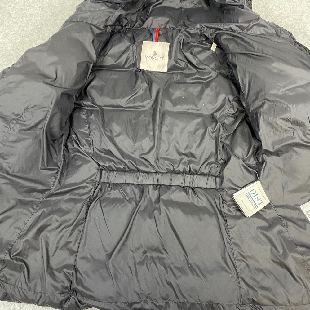 Moncler Avoce Down Jacket Womens 3 Black Puffer Longue Saison Hooded Padded - Picture 12 of 16